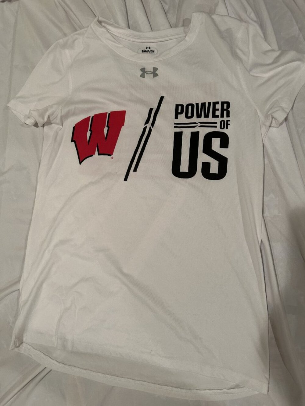 Under Armour Wisconsin Badgers "Power of Us" Performance T-shirt Size Mens S